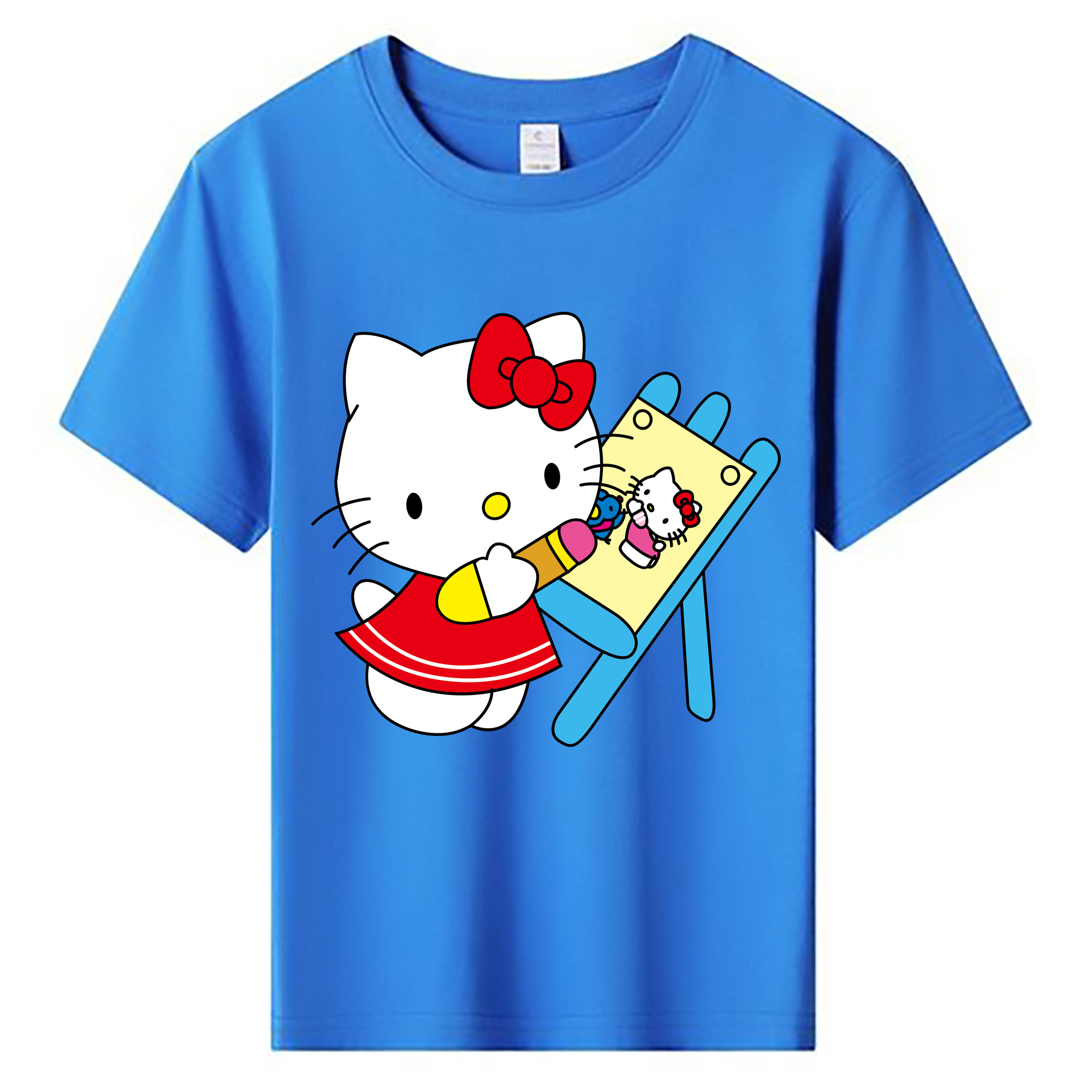 （画像用） Hello Kitty ハローキティ 綿100％キッズTシャツ（フロントプリント）